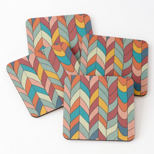 Item preview, Contemporary Harmony Vibrant Minimalist Zig Zag Curves Line designed and sold by Tamas Das.