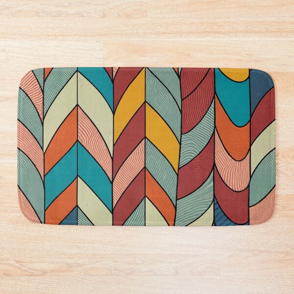 Item preview, Contemporary Harmony Vibrant Minimalist Zig Zag Curves Line designed and sold by Tamas Das.