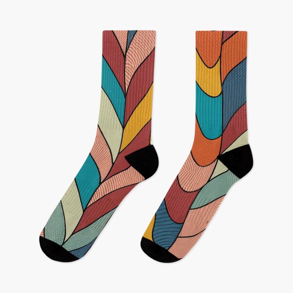 Item preview, Contemporary Harmony Vibrant Minimalist Zig Zag Curves Line designed and sold by Tamas Das.