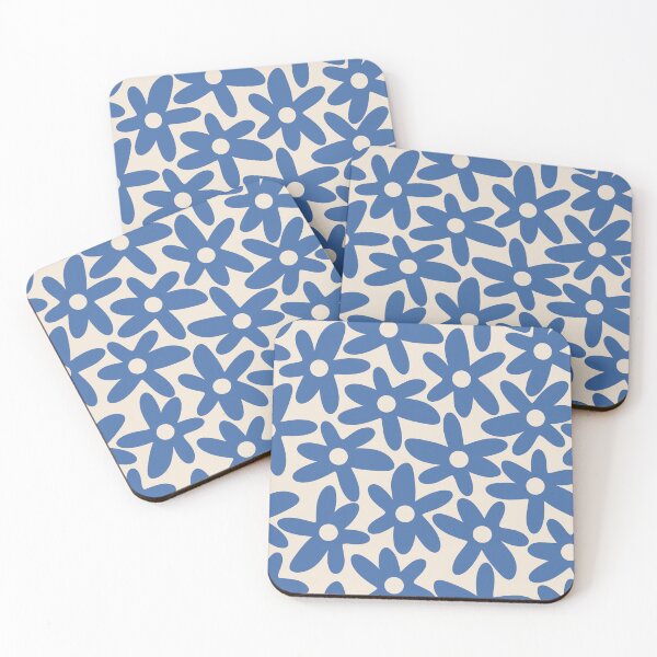 Item preview, Blue Daisy Time Cute Retro Floral Pattern designed and sold by kierkegaard.