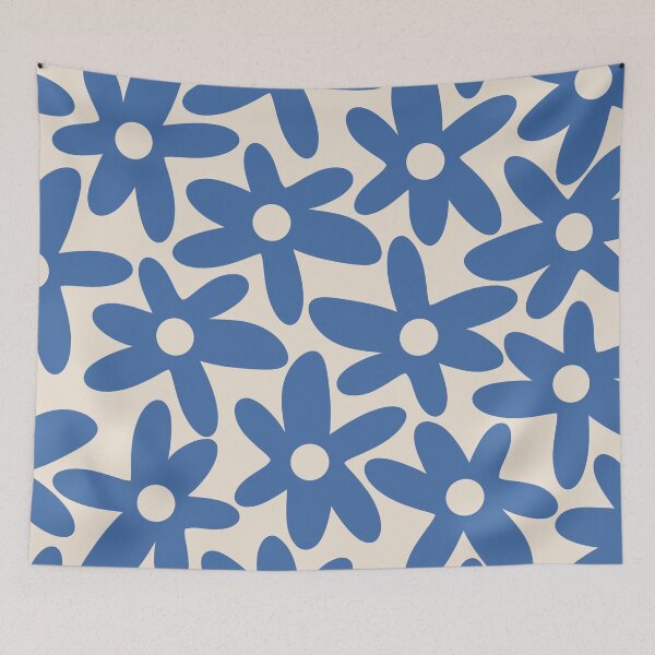 Item preview, Blue Daisy Time Cute Retro Floral Pattern designed and sold by kierkegaard.