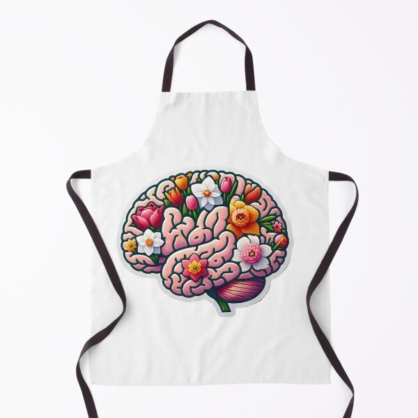 Item preview, Floral Anatomy Artistic Illustration The Brain- Die- Cut Sticker designed and sold by mymagicstoreus.