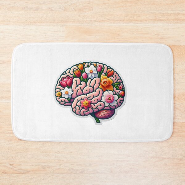 Item preview, Floral Anatomy Artistic Illustration The Brain- Die- Cut Sticker designed and sold by mymagicstoreus.