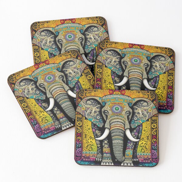Item preview, Painted Elephants of Jaipur, India 4 designed and sold by HippieFarms11.