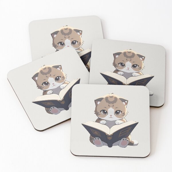 Item preview, Cute scottish fold kitten kitty cat reading books  designed and sold by Atlantico54.