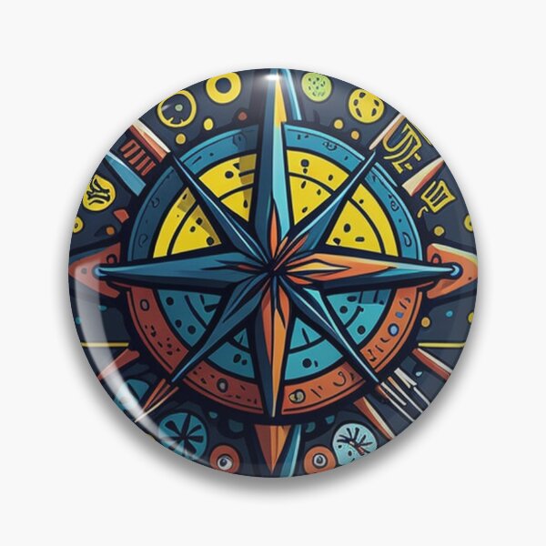 Item preview, Vibrant Nautical Compass Illustration designed and sold by Daniel Haddad.