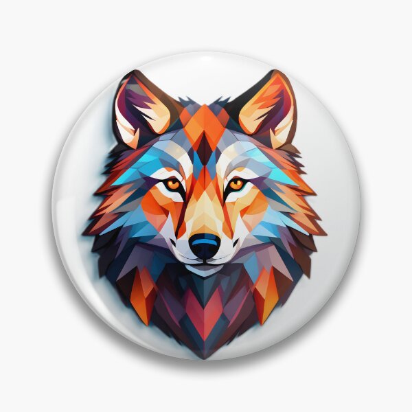 Item preview, geometric wolf designed and sold by Cardsurveyors.