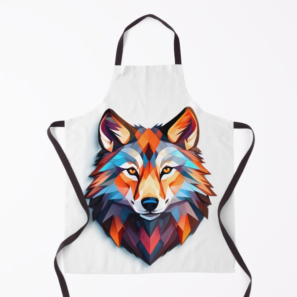 Item preview, geometric wolf designed and sold by Cardsurveyors.
