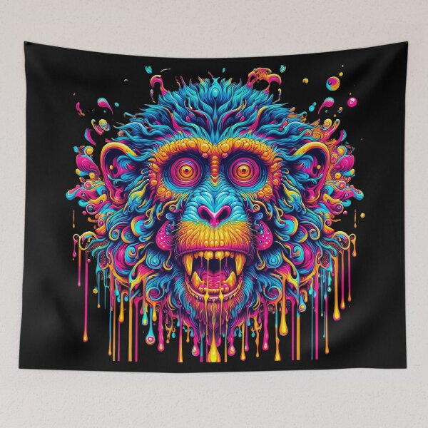 Item preview, Kaleidoscopic Monkey Tapestry designed and sold by Daniel Dudgeon.