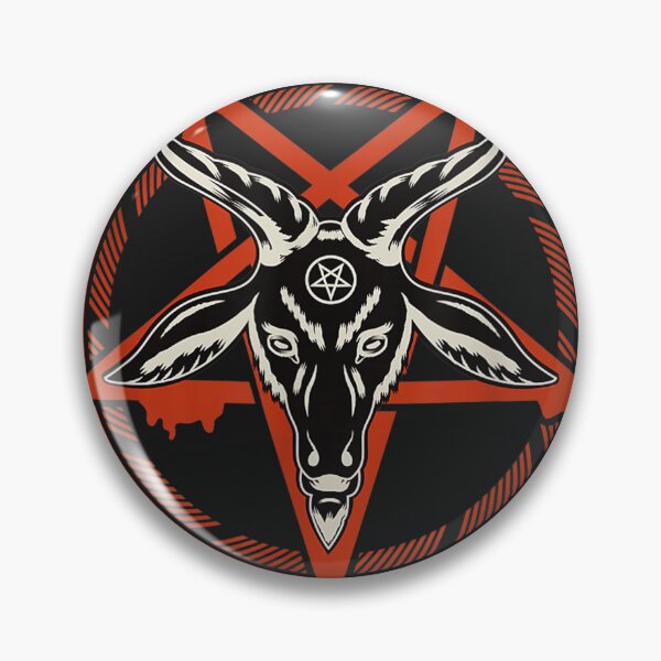 Item preview, Goth Baphomet Satanist Occult Goat Pentagram designed and sold by Hudoges.
