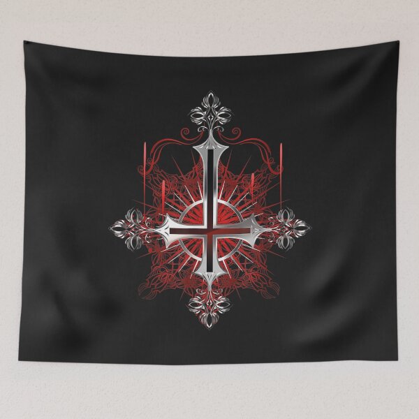 Item preview, Goth Occult Satanic Cross Upside Down Inverted Gothic Cross designed and sold by Hudoges.