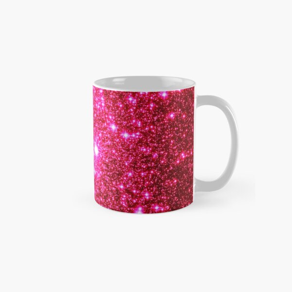Galaxy Sparkle Stars Hot Pink Classic Mug