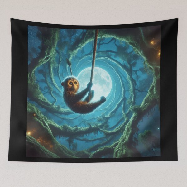 Item preview, Peculiar Monkey Paradise Canvas designed and sold by Daniel Dudgeon.