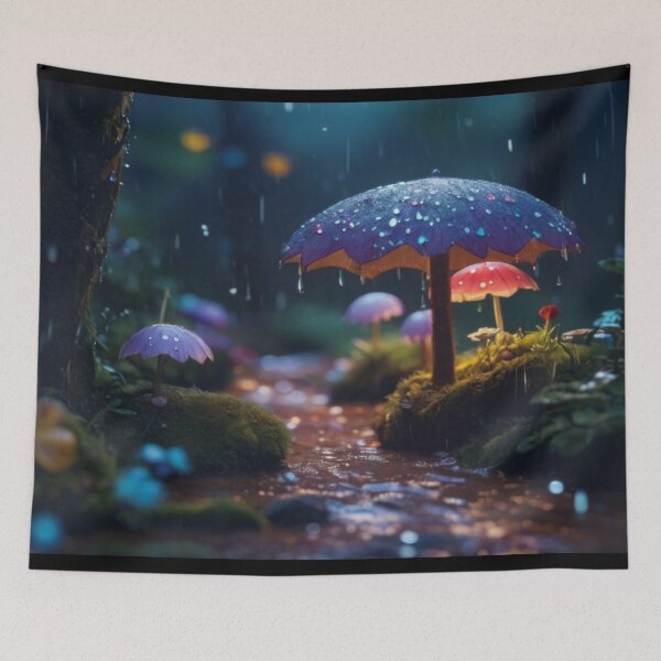 Item preview, Serene Calming Magic Mushroom Scenery Landscape designed and sold by WickedXDesigns.
