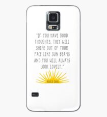 Gute Gedanken Roald Dahl Zitat Hülle & Klebefolie für Samsung Galaxy