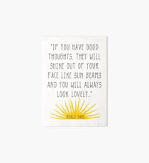 Good Thoughts- Roald Dahl Quote Art Board Print