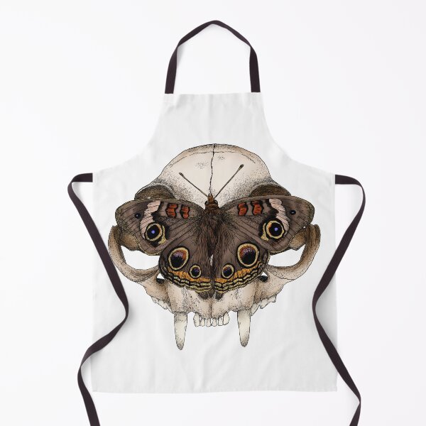 Item preview, Buckeye Butterfly on a Cat Skull designed and sold by Moon Dog Art.