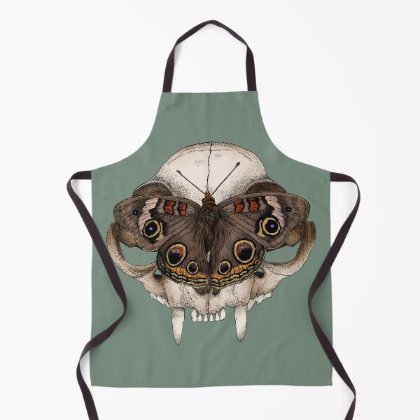 Item preview, Buckeye Butterfly on a Cat Skull designed and sold by Moon Dog Art.