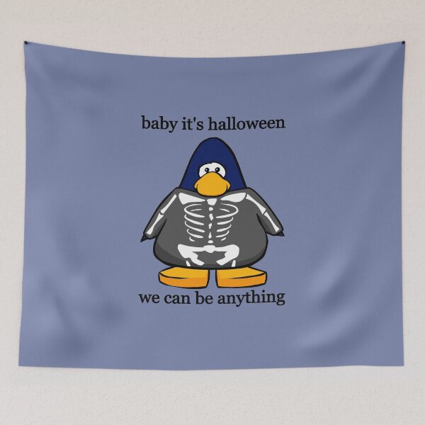 Item preview, club penguin skeleton phoebe bridgers halloween "baby it's halloween we can be anything"  designed and sold by bbboboo.