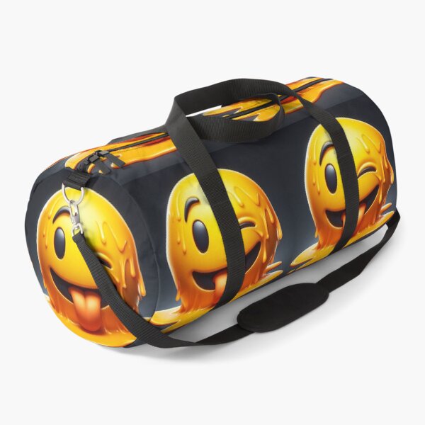 Item preview, Yellow Melting Emoji Winking with a Black Background designed and sold by shanblue6.