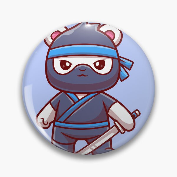 Item preview, Arctic Ninja Bliss: Cute Polar Bear with Sword Cartoon Icon" designed and sold by hjian8219.