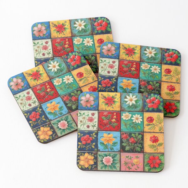 Item preview, European Folk Art Floral Mosaic designed and sold by stevepmp.