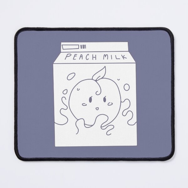 Item preview, Simple peach milk cartoon illustration in blue designed and sold by Polly-Peach.