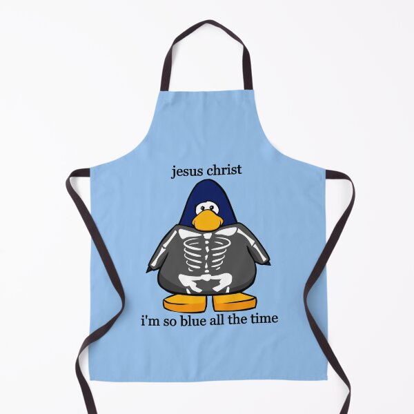 Item preview, phoebe bridgers funeral club penguin skeleton "jesus christ im so blue all the time" !! designed and sold by bbboboo.
