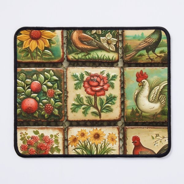 Item preview, European Countryside Fauna and Flora Mosaic designed and sold by stevepmp.