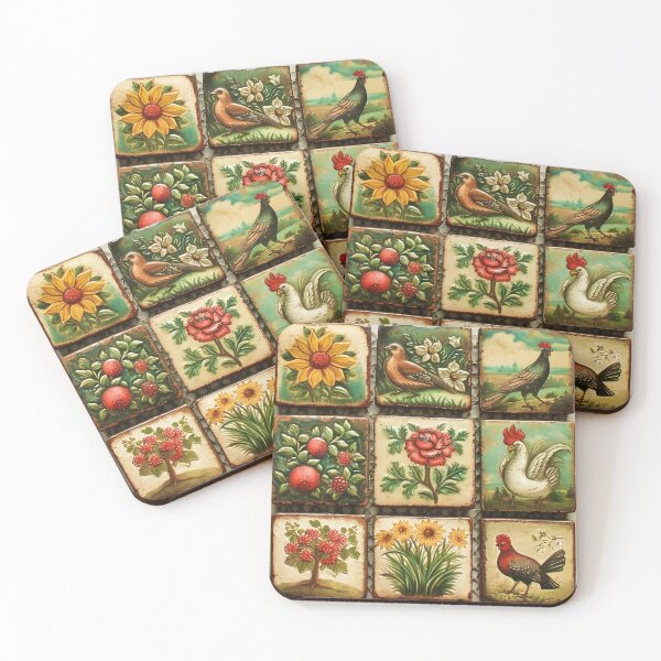 Item preview, European Countryside Fauna and Flora Mosaic designed and sold by stevepmp.