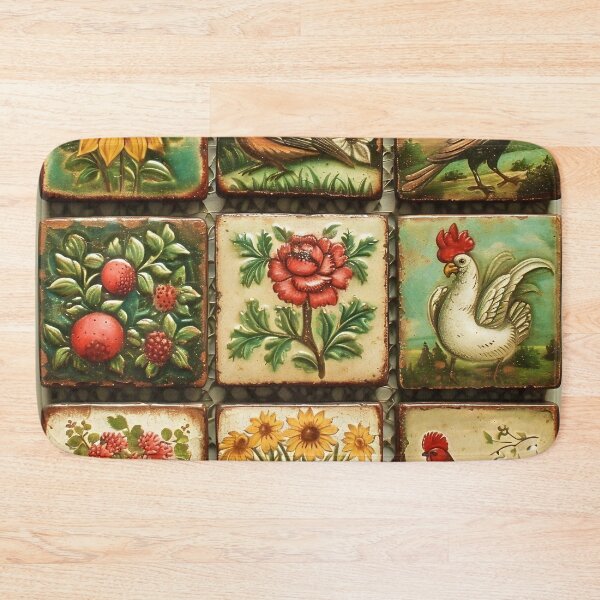 Item preview, European Countryside Fauna and Flora Mosaic designed and sold by stevepmp.