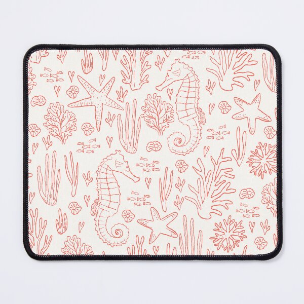 Item preview, Coral Reef Wedding Seahorses Starfishes Orange designed and sold by pholiumsigma_design.