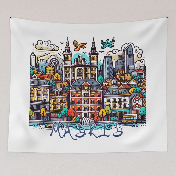 Item preview, Madrid Doodle Art: Whimsical Doodle Art of Madrid – A Creative Journey designed and sold by Arte Cartoon From TagTeam Group.