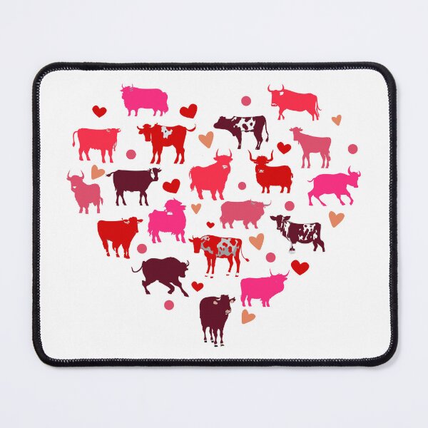 Item preview, Heart Shape Cow, Differents Breeds of Cows, Farm Animals Valentines Day designed and sold by Peculiarts.