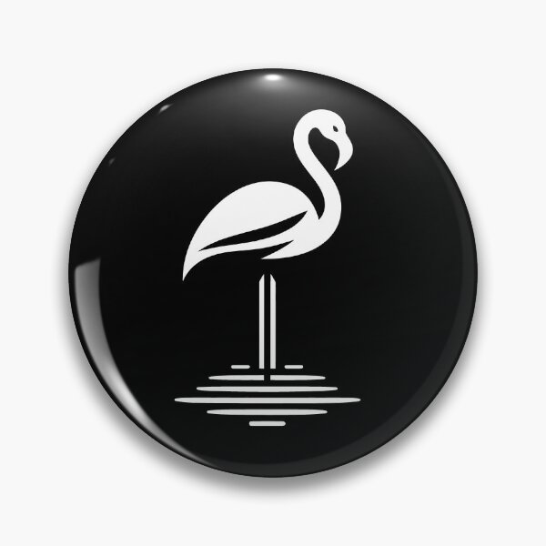 Aperçu de l'œuvre Logo Flamingo Minimaliste - Design Blanc Simple créée et vendue par ByteyCreatives.