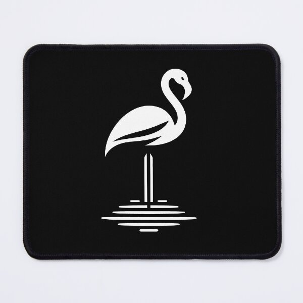 Item preview, Minimalistic Flamingo Logo - Simple White Design designed and sold by ByteyCreatives.