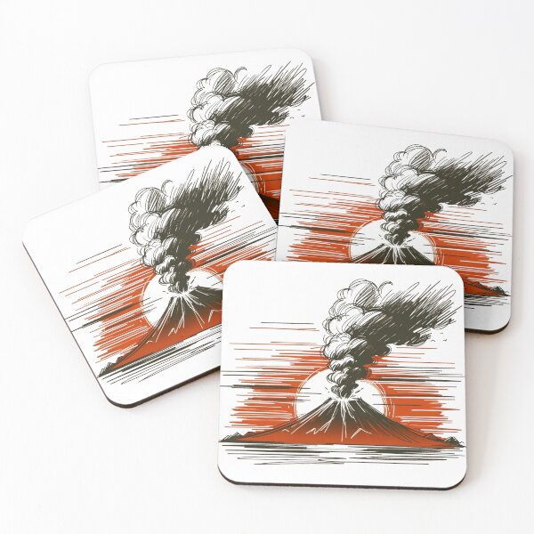 Item preview, Volcano and sunset: 'Nature's fiery breath designed and sold by Sovi14.