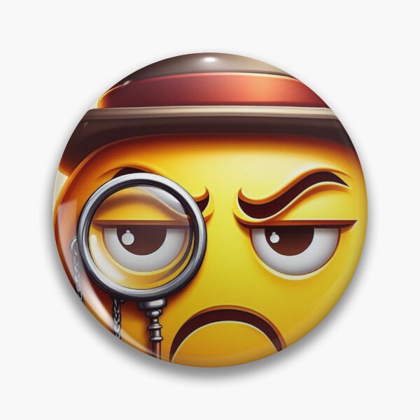 Item preview, Frowning Emoji with Brown Hat and Monocle designed and sold by shanblue6.