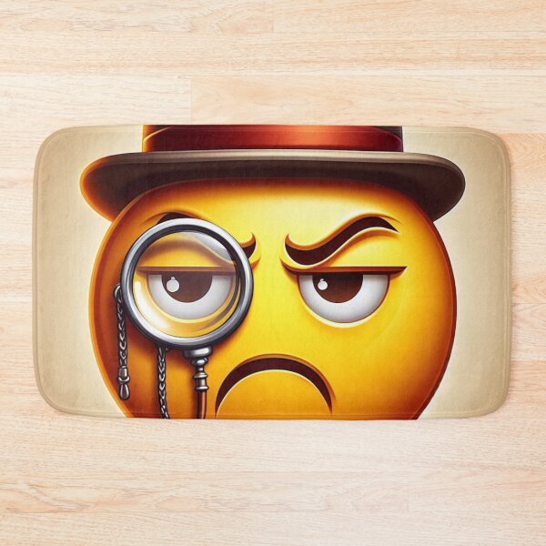 Item preview, Frowning Emoji with Brown Hat and Monocle designed and sold by shanblue6.
