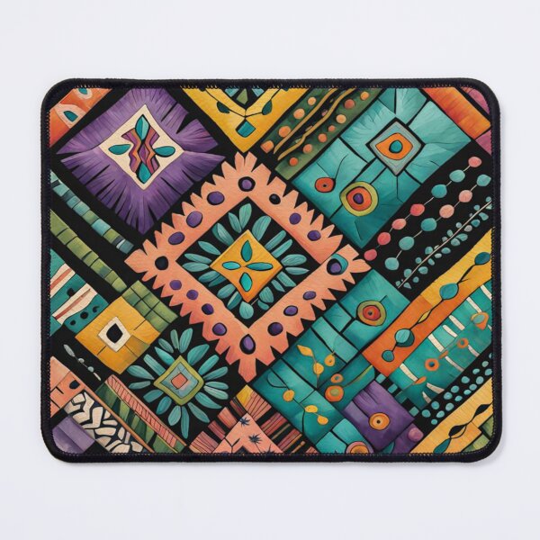 Item preview, Traditional Kilim Pattern, Ethnic Geometric Abstract Scandinavian Design in Watercolor - Tribal, Batik, Indian & Aztec Vintage Pattern,  designed and sold by MyArt23.