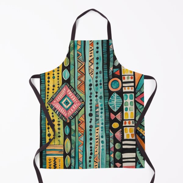 Item preview, Traditional Kilim Pattern, Ethnic Geometric Abstract Scandinavian Design in Watercolor - Tribal, Batik, Indian & Aztec Vintage Pattern, designed and sold by MyArt23.