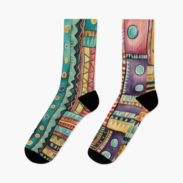 Item preview, Traditional Kilim Pattern, Ethnic Geometric Abstract Scandinavian Design in Watercolor - Tribal, Batik, Indian & Aztec Vintage Pattern,  designed and sold by MyArt23.