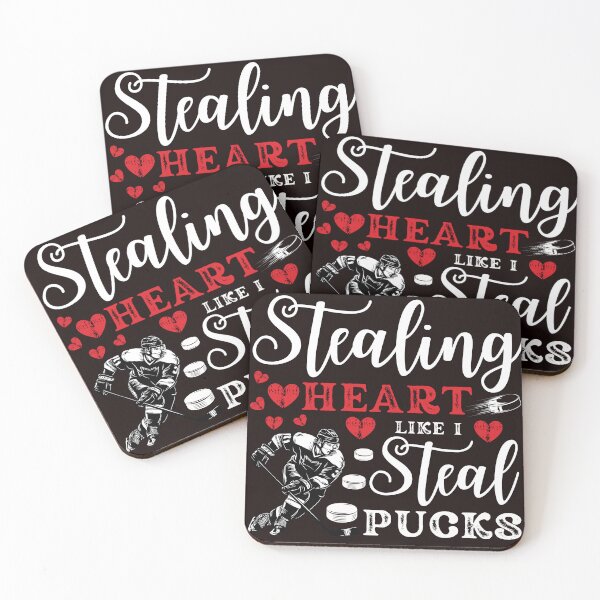 Item preview, Stealing Heart Like I Steal Pucks Valentines Day Hockey Gift T-Shirt designed and sold by WAB Garb.