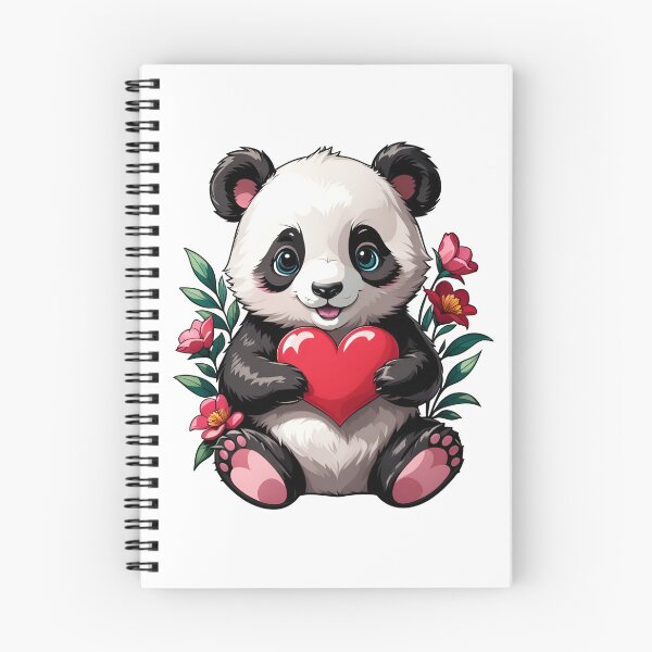 Item preview, Panda Heart white Outline designed and sold by PrettyfulStuff.