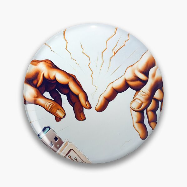 Item preview, The Creation of Connection - Tech Parody Art designed and sold by FIYARO.