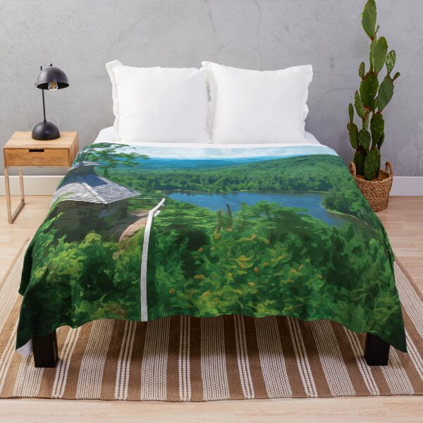 Item preview, Chapel above a mountain lake in watercolor designed and sold by Intermundium.
