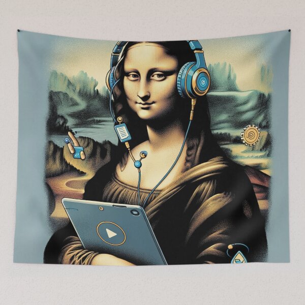 Item preview, Tech Enthusiast Mona Lisa designed and sold by FIYARO.