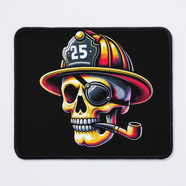 Item preview, Bravest Battalion: Firefighter Skull with Eye Patch designed and sold by artwaves.
