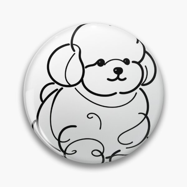 Item preview,  Sleek poodle silhouette, minimal lines, elegant, timeless merchandise design designed and sold by toypoodlemom.