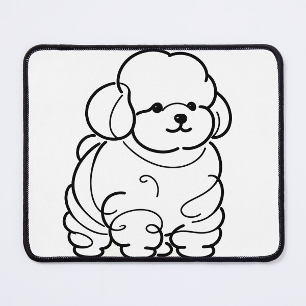 Item preview, Sleek poodle silhouette, minimal lines, elegant, timeless merchandise design designed and sold by toypoodlemom.
